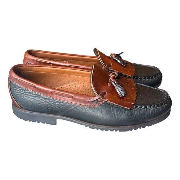 Allen Edmonds Nashua Leather Tassel Loafer 42250 in Black/Brown Men’s 11 D (Med) - Picture 3 of 8